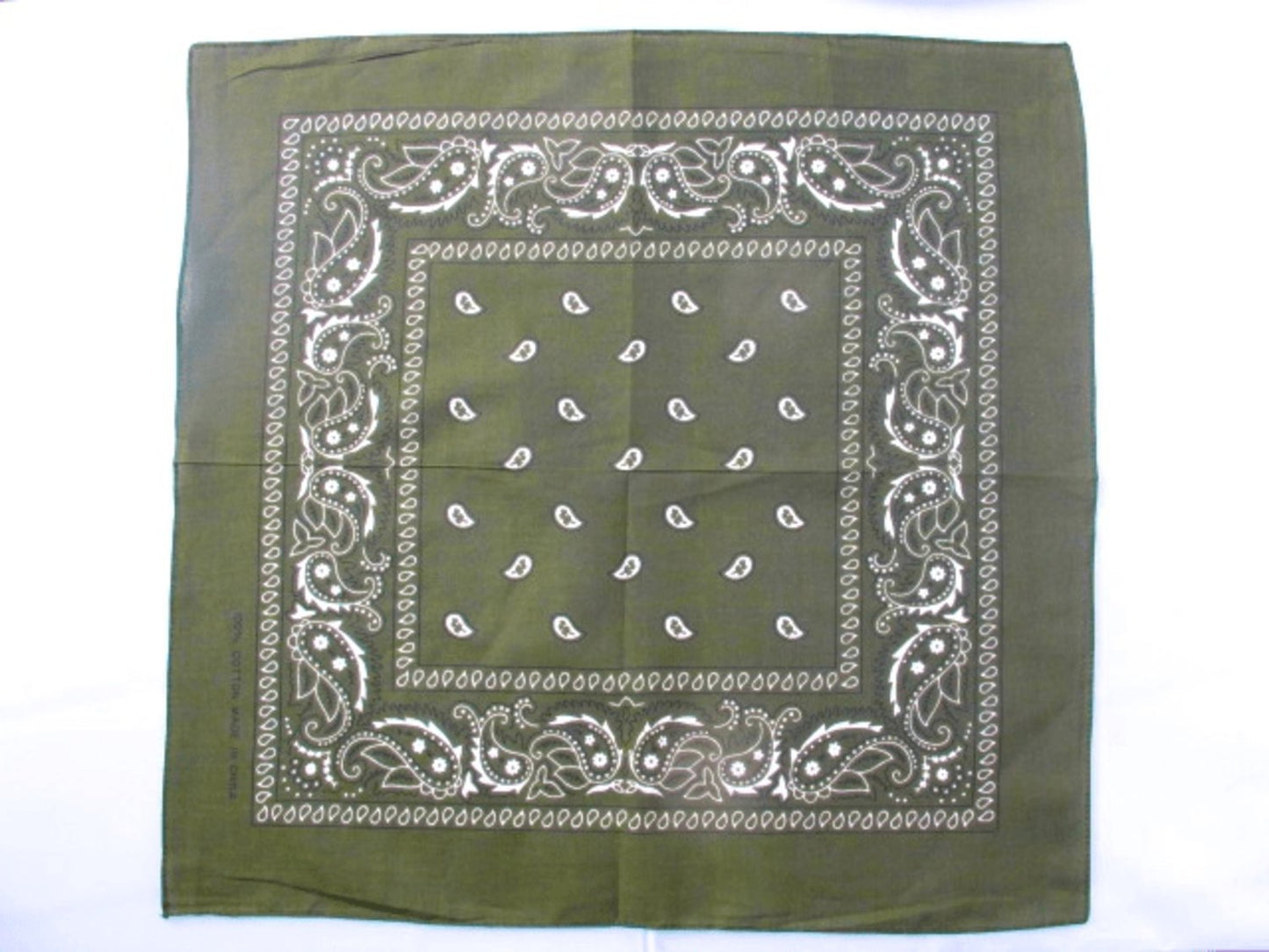 Bandana scarf Paisley mörkgrön