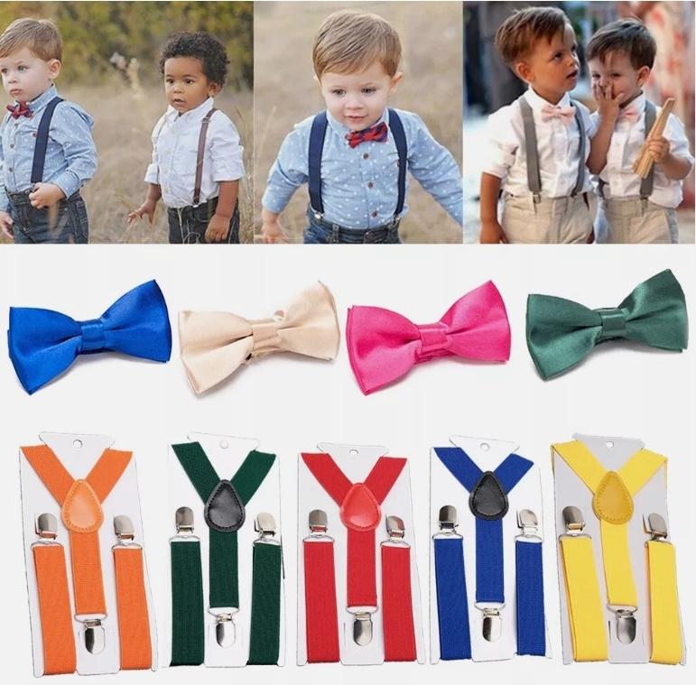 Children Braces with Bow Tie - Multiple colors 