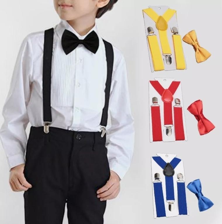 Children Braces with Bow Tie - Multiple colors 