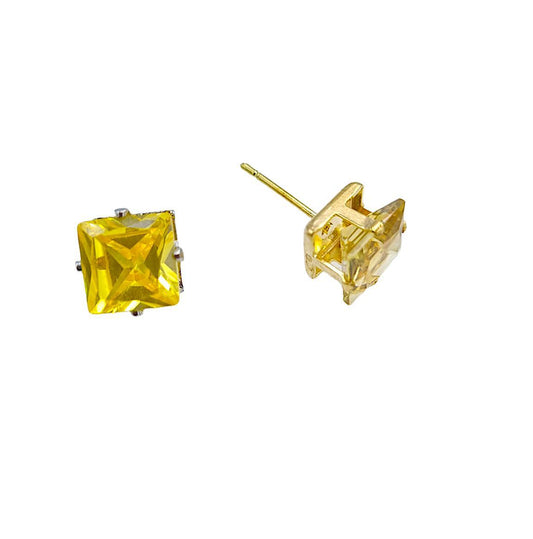 Bling Earrings - Light Yellow Stone