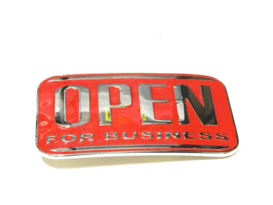 Belt buckle - Open for business