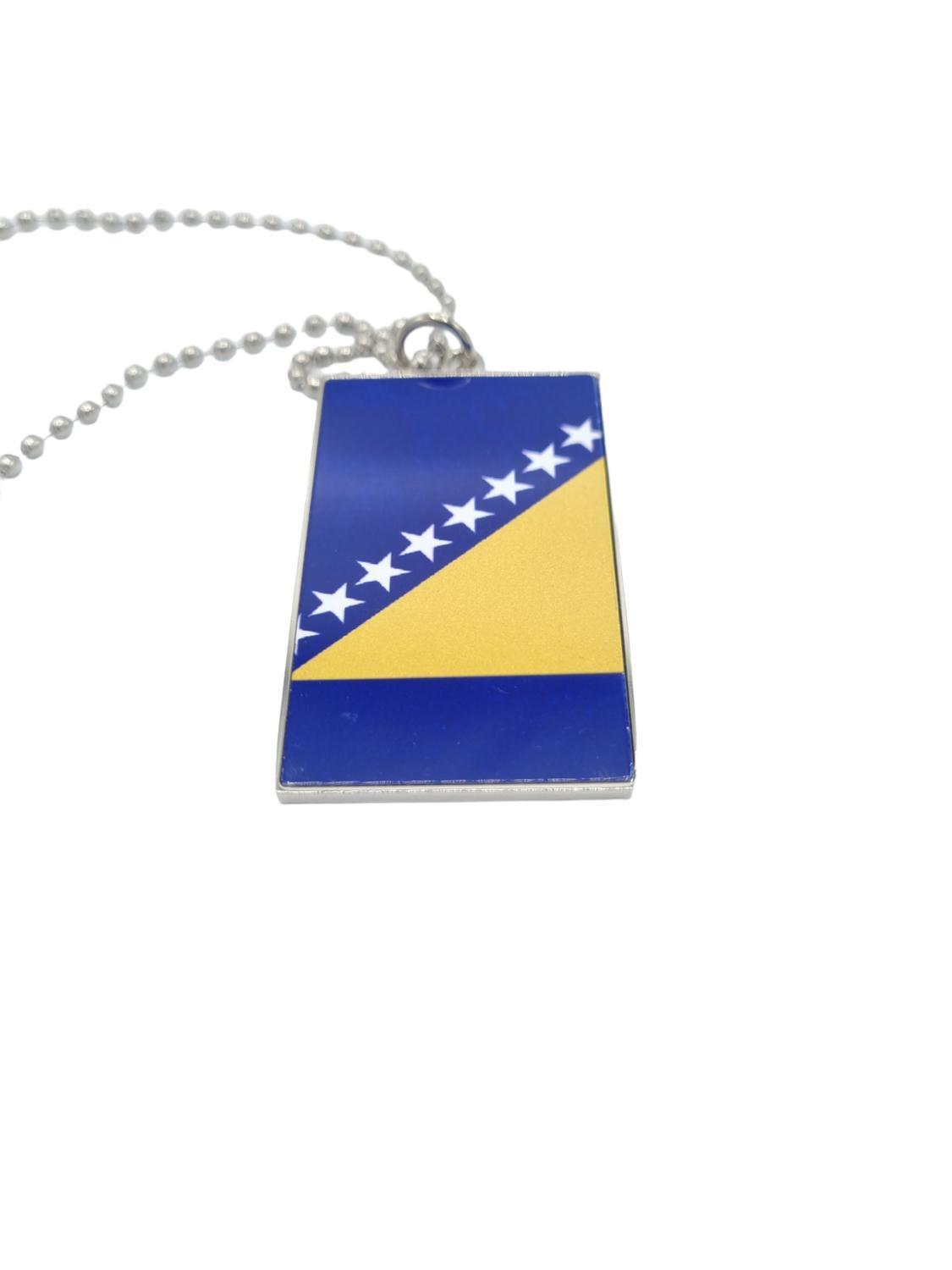 Bosnien flagga halsband