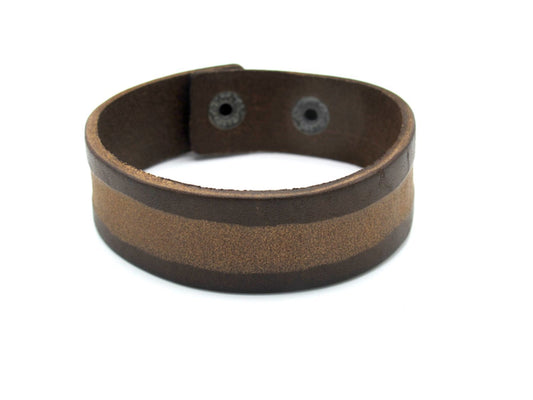 Brown leather bracelet