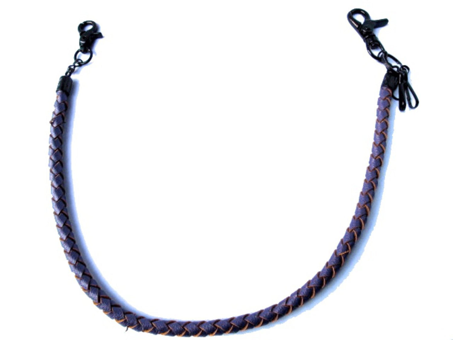 Pants chain in purple leather