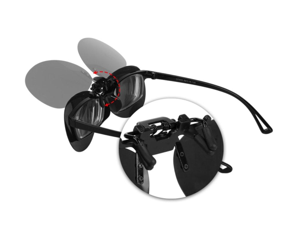 Clip-on sunglasses - Attach to your existing glasses