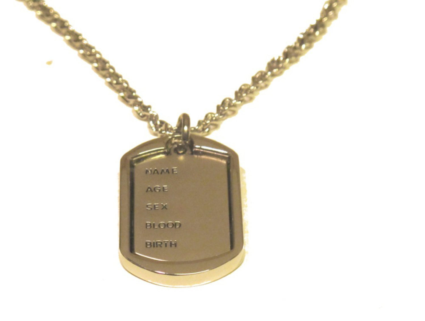 Dog Tag kaulakoru hopeanvärinen