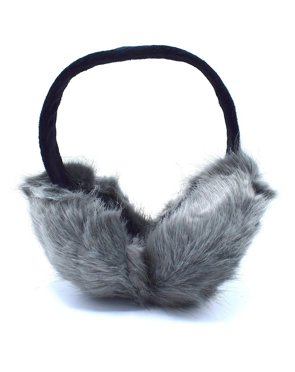 Gray fluffy ear muffs