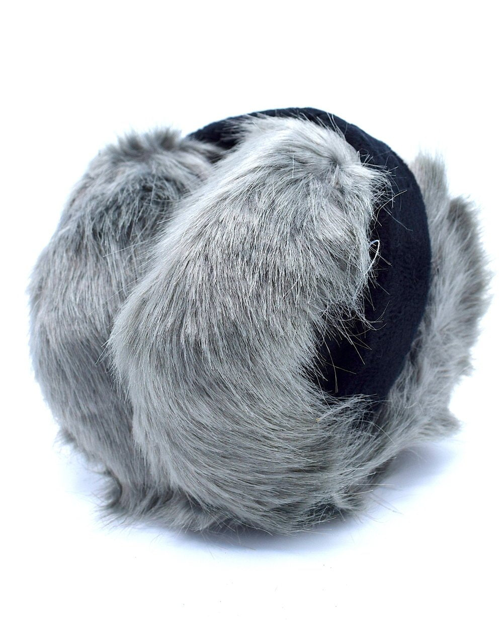 Gray fluffy ear muffs