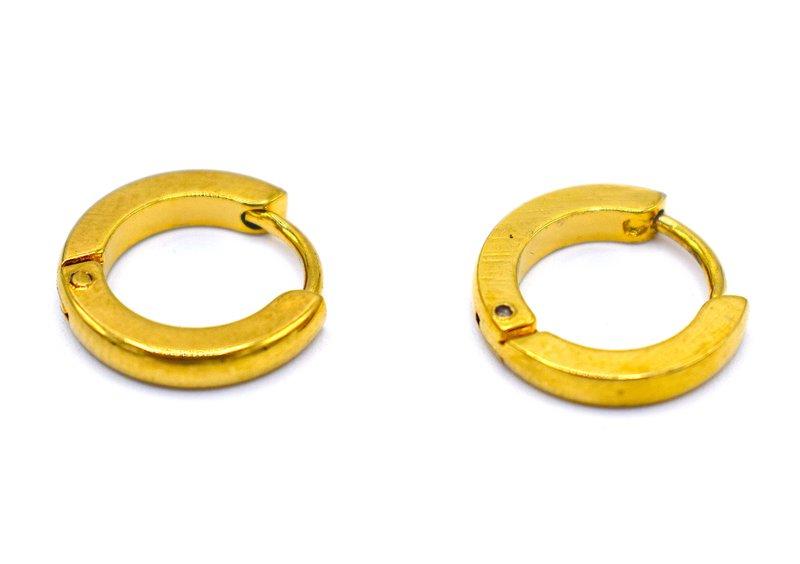 Gold colored hoop earrings