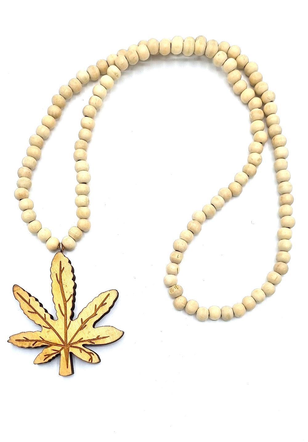 Necklace - Weed White