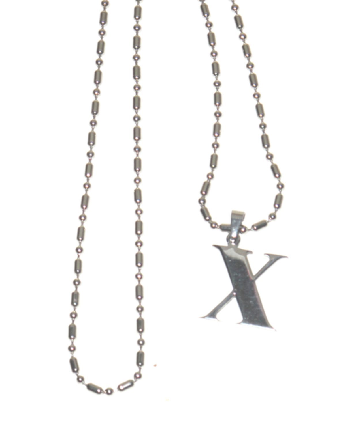 Necklace with the letter X