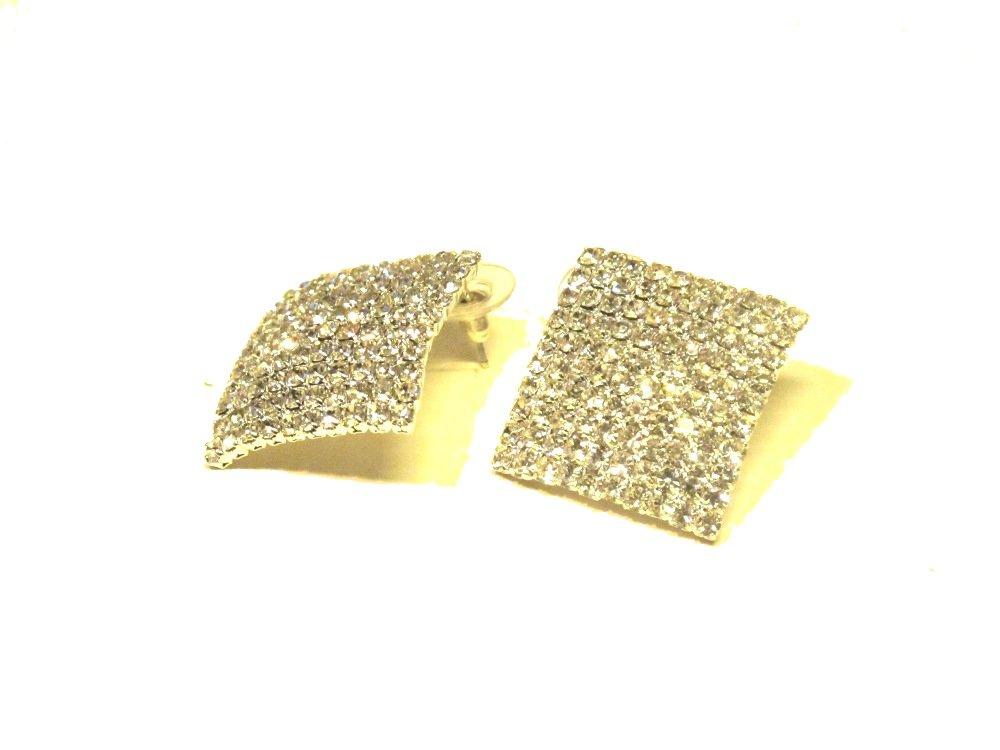 Iced square earrings