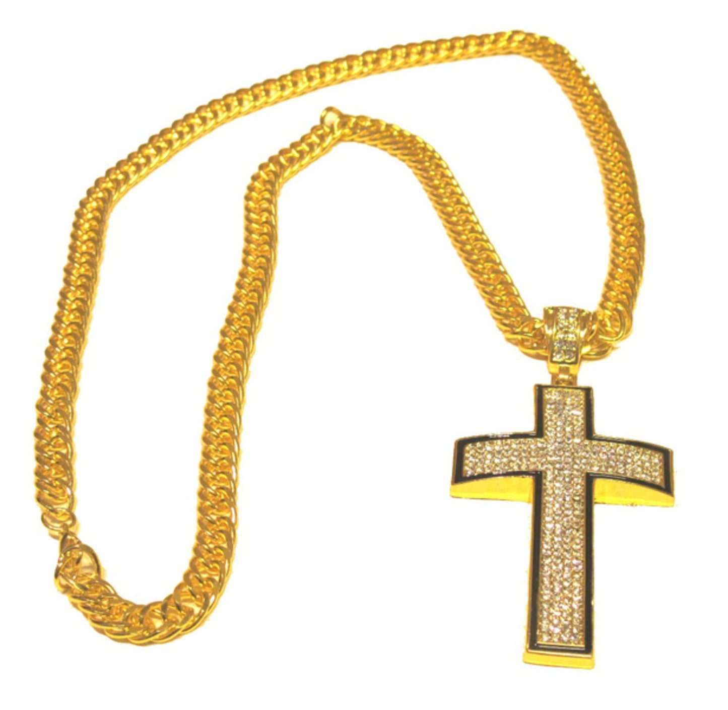 Iced cross necklace