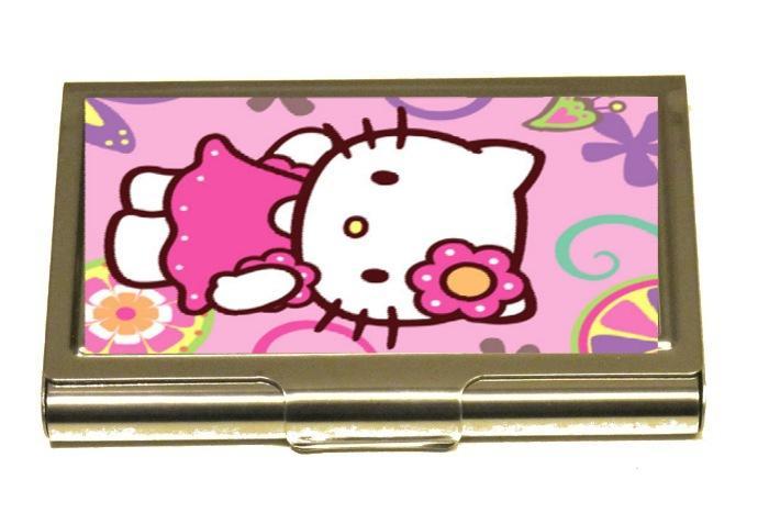 Cat card holder-pink