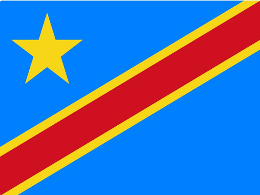 Kongo -Kinshasa flagga - Hiprock 