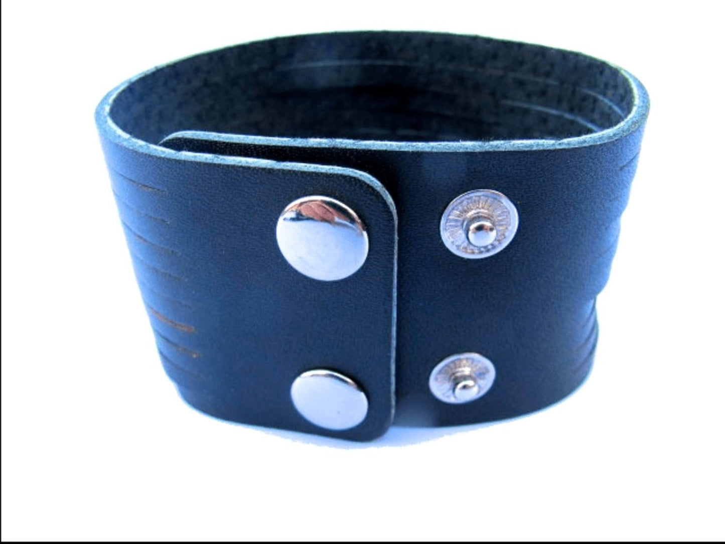 Läderarmband flätat - svart läder