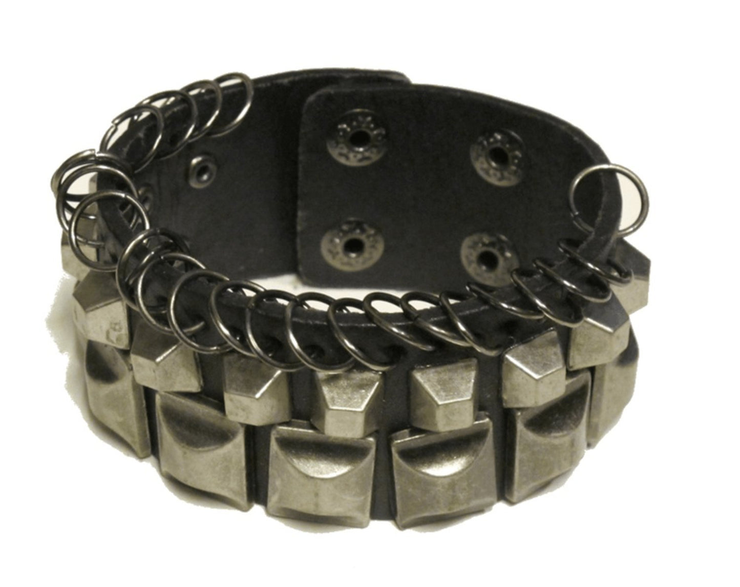 Leather bracelet with studs