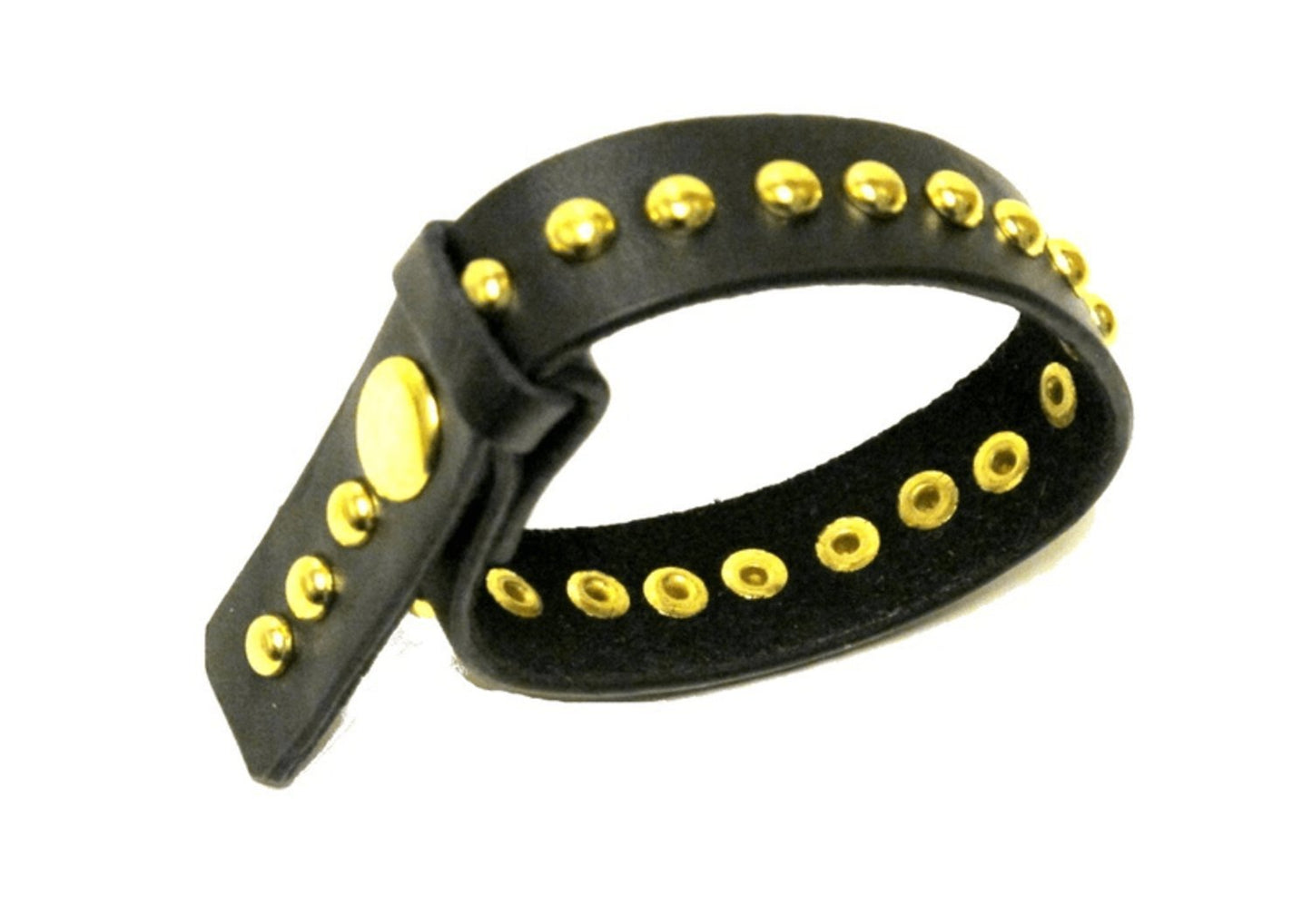 Leather bracelet with round studs