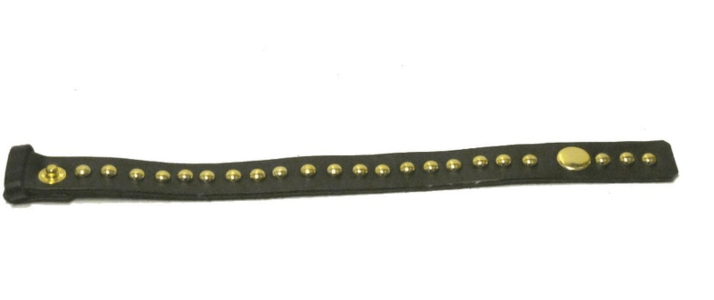 Leather bracelet with round studs