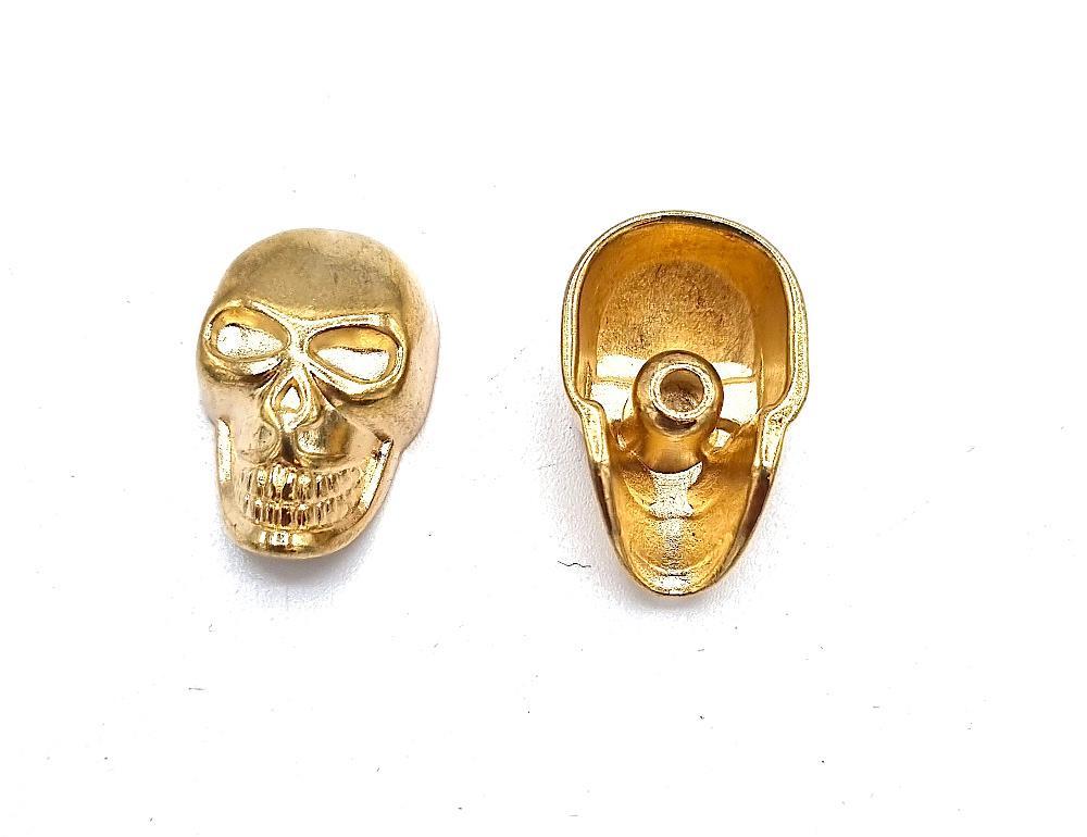 Loose Rivets - Gold Skull 25 pieces