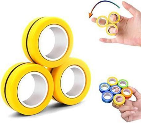 Magnetiska Ringar / Fidget Toys - Magnetkulor  - ANTI-STRESS - ORANGE