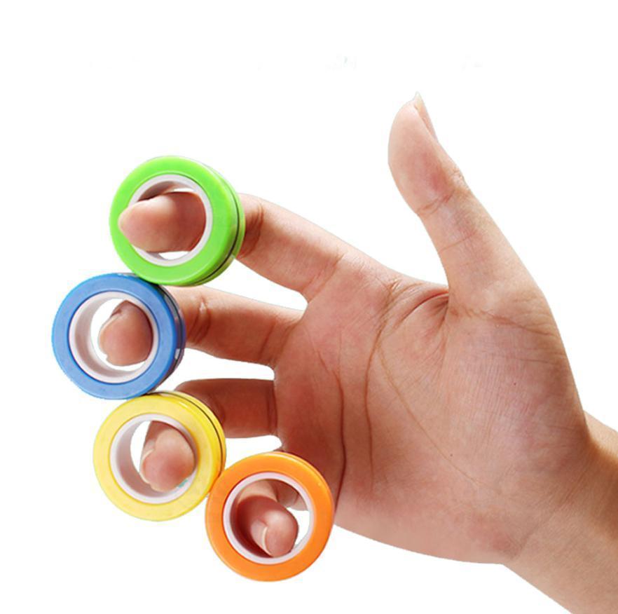 Magnetiska Ringar / Fidget Toys - Magnetkulor  - ANTI-STRESS - ORANGE