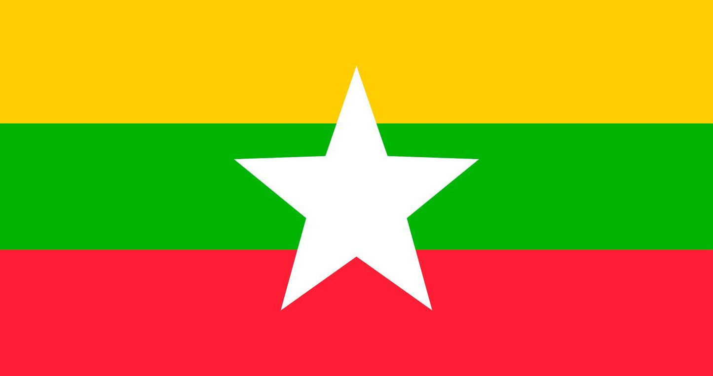 Myanmar flagga - Hiprock 