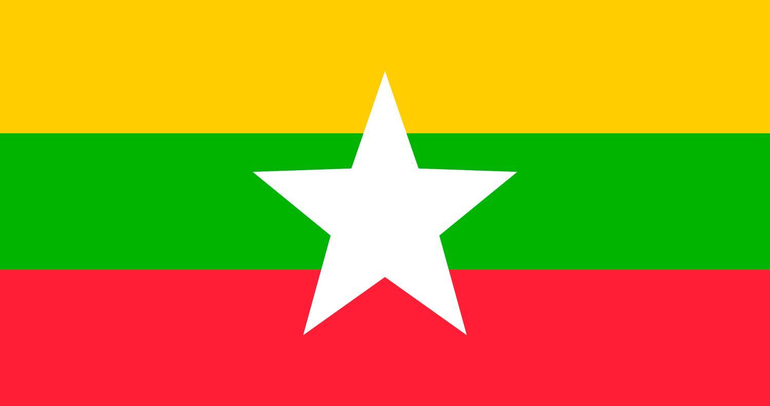 Myanmar flagga - Hiprock 