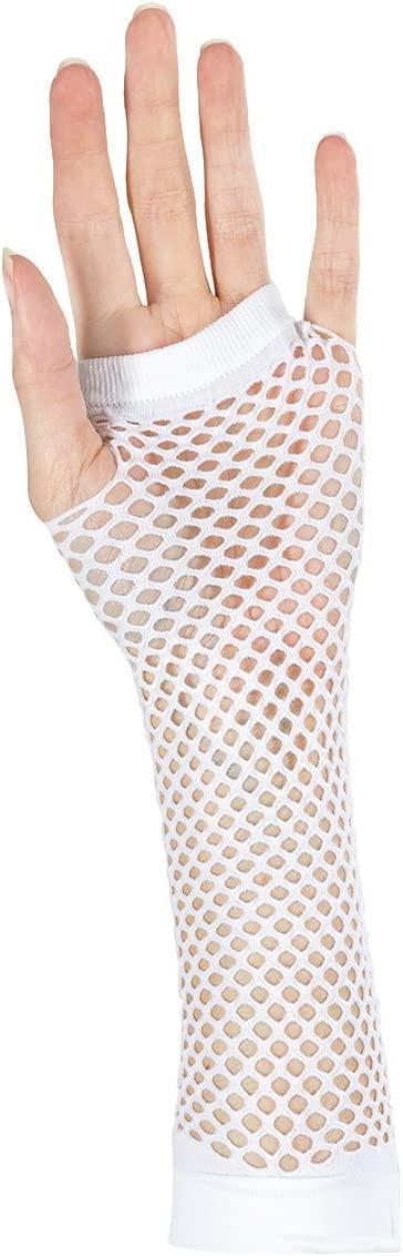 Fishnet gloves - Long white