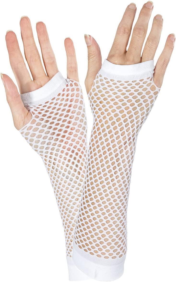 Fishnet gloves - Long white