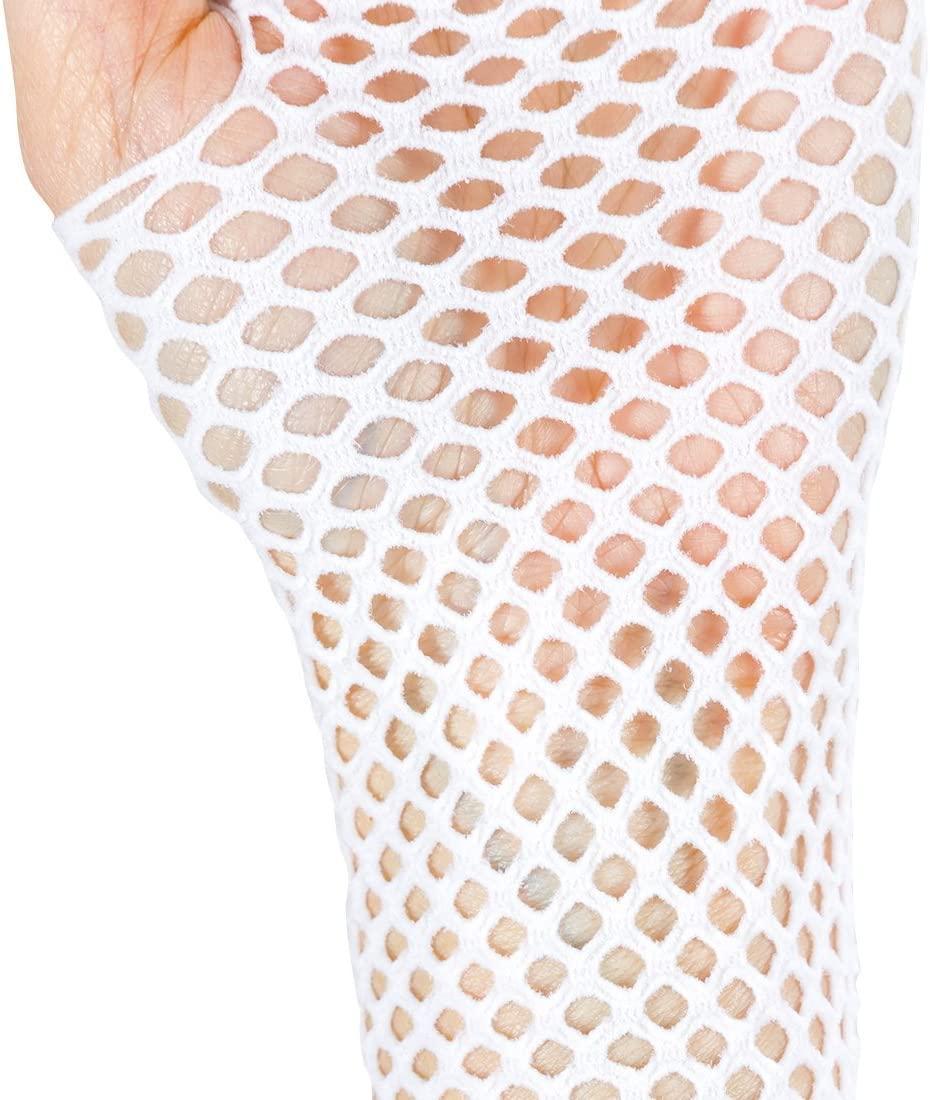 Fishnet gloves - Long white