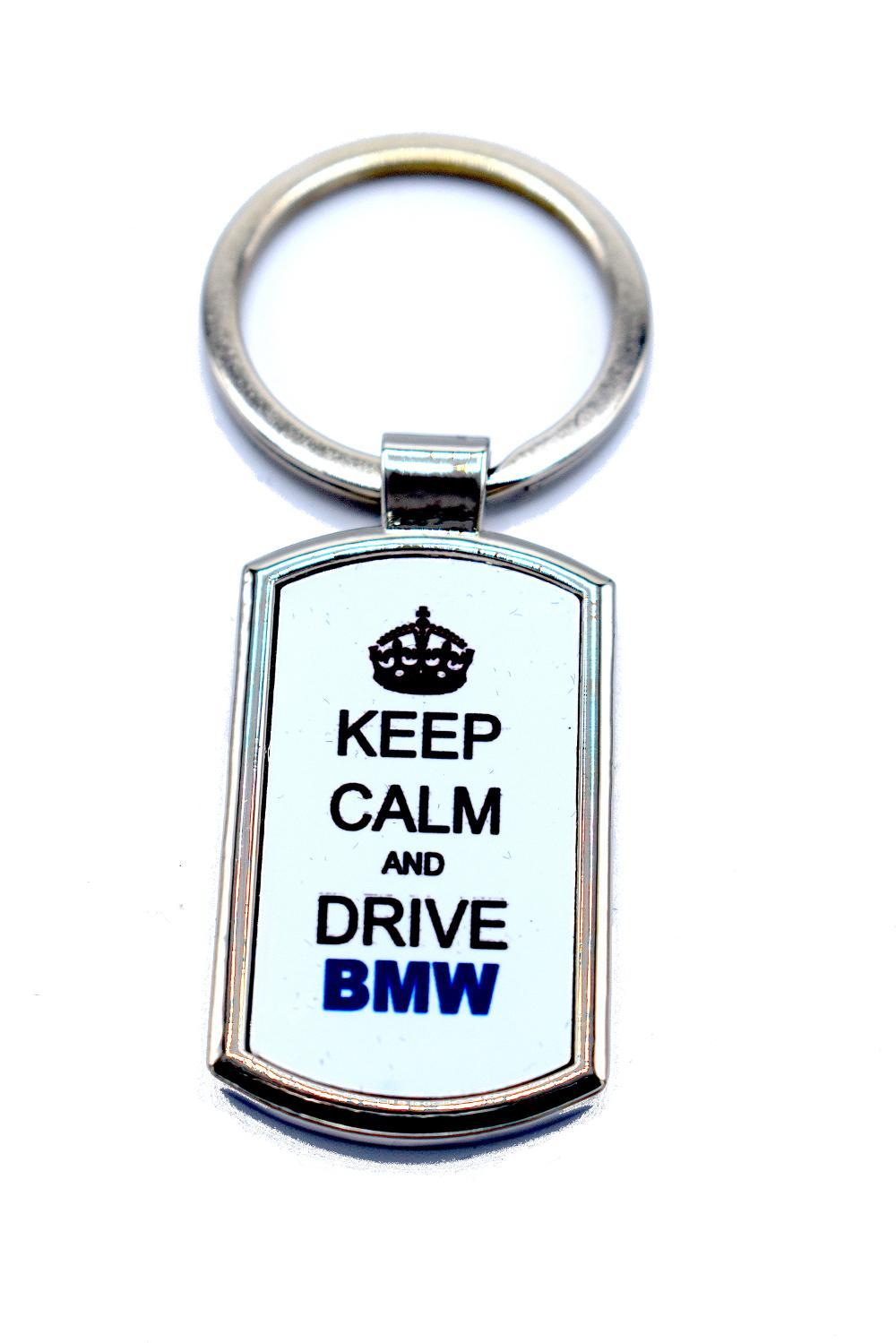 Nyckelring Keep calm and drive BMW