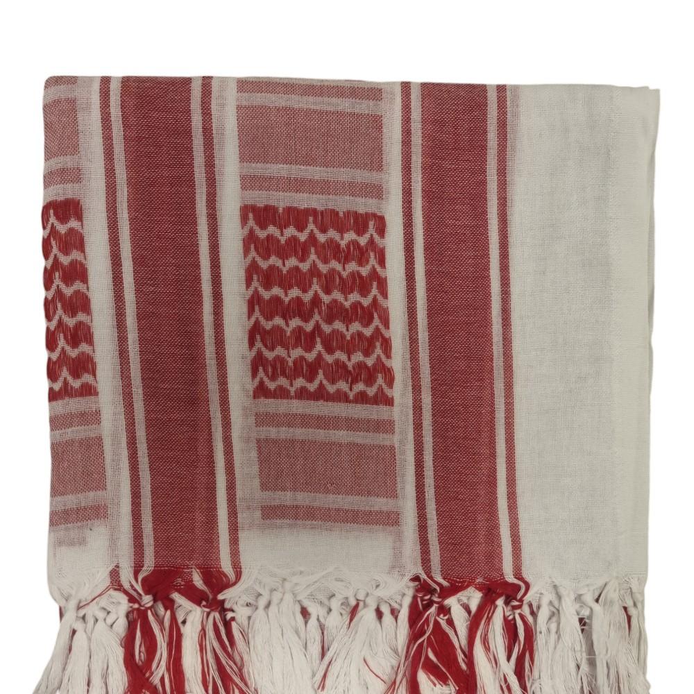 Palestinasjal Keffiyeh - Röd och vit - scarf - Hiprock 