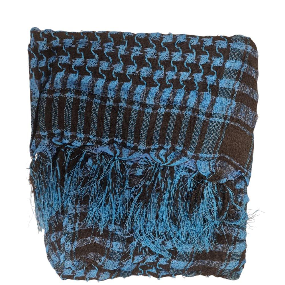 Palestine shawl - Turquoise and black - scarf