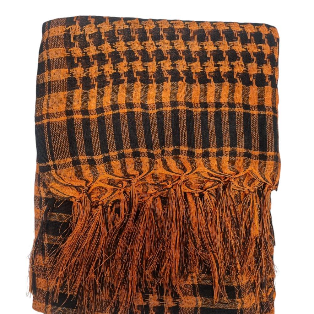 Palestinasjal keffiyeh  - Orange och svart - scarf - Hiprock 