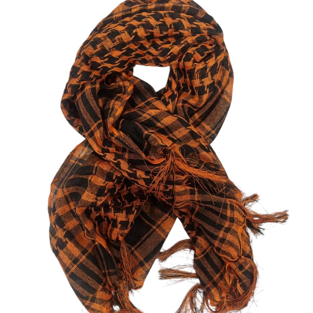 Palestinasjal keffiyeh  - Orange och svart - scarf - Hiprock 