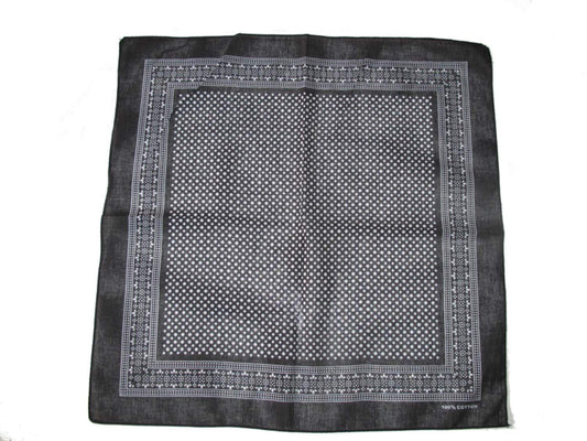 Prickig Svart Bandana Scarf