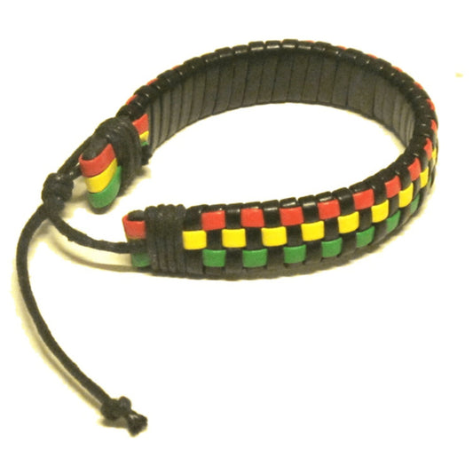 Rasta bracelet leather