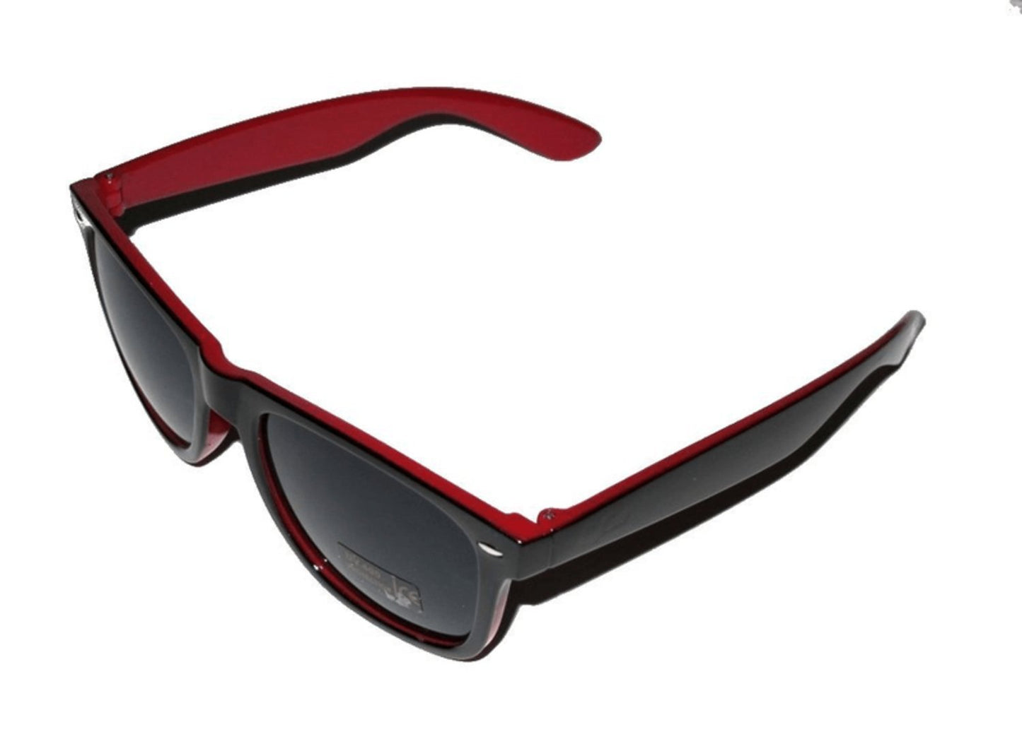 Retro Sunglasses - Black-burgundy frame