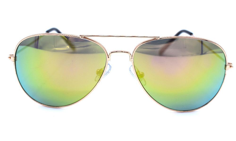 Pink/green Pilot sunglasses