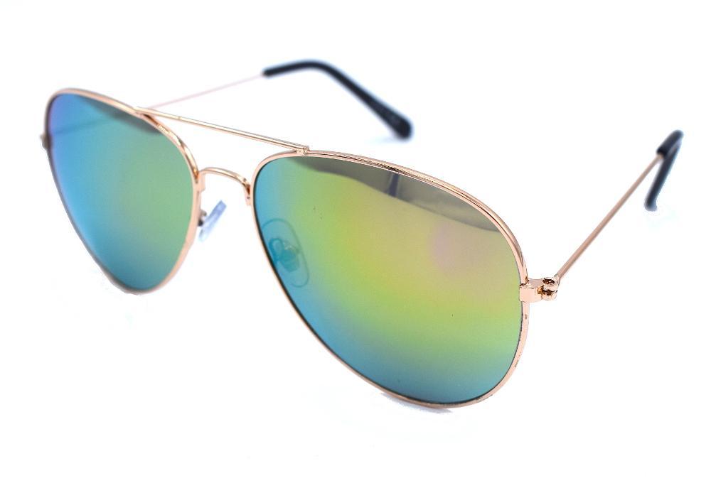 Pink/green Pilot sunglasses