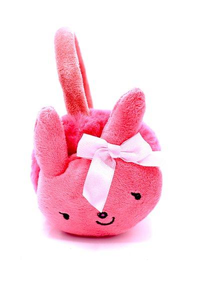 Pink rabbit ear muffs