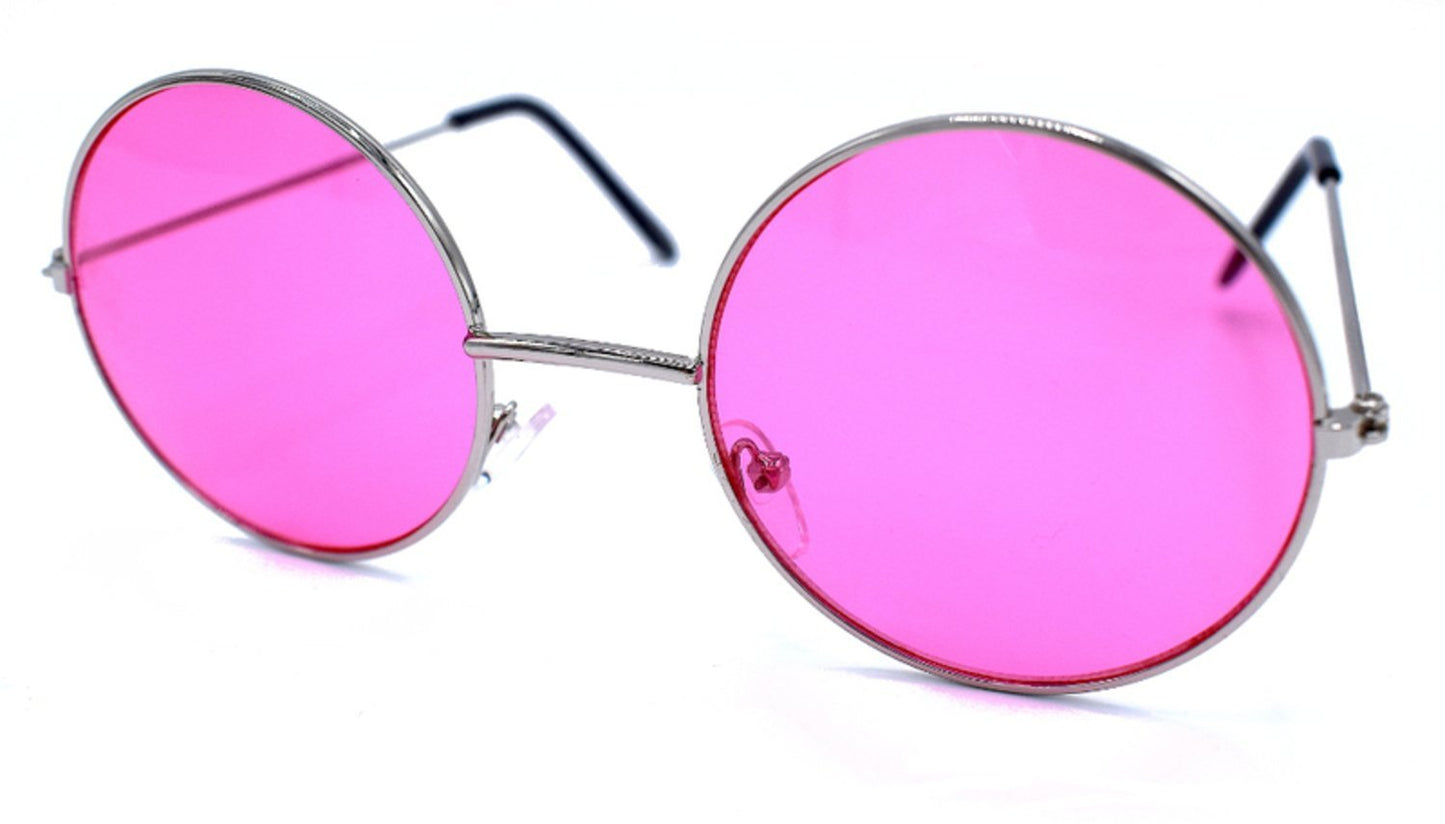 Pink round sunglasses