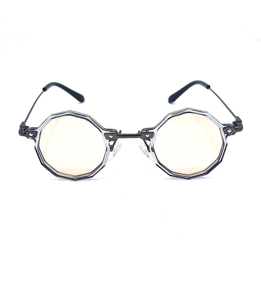 Round sunglasses - transparent frames