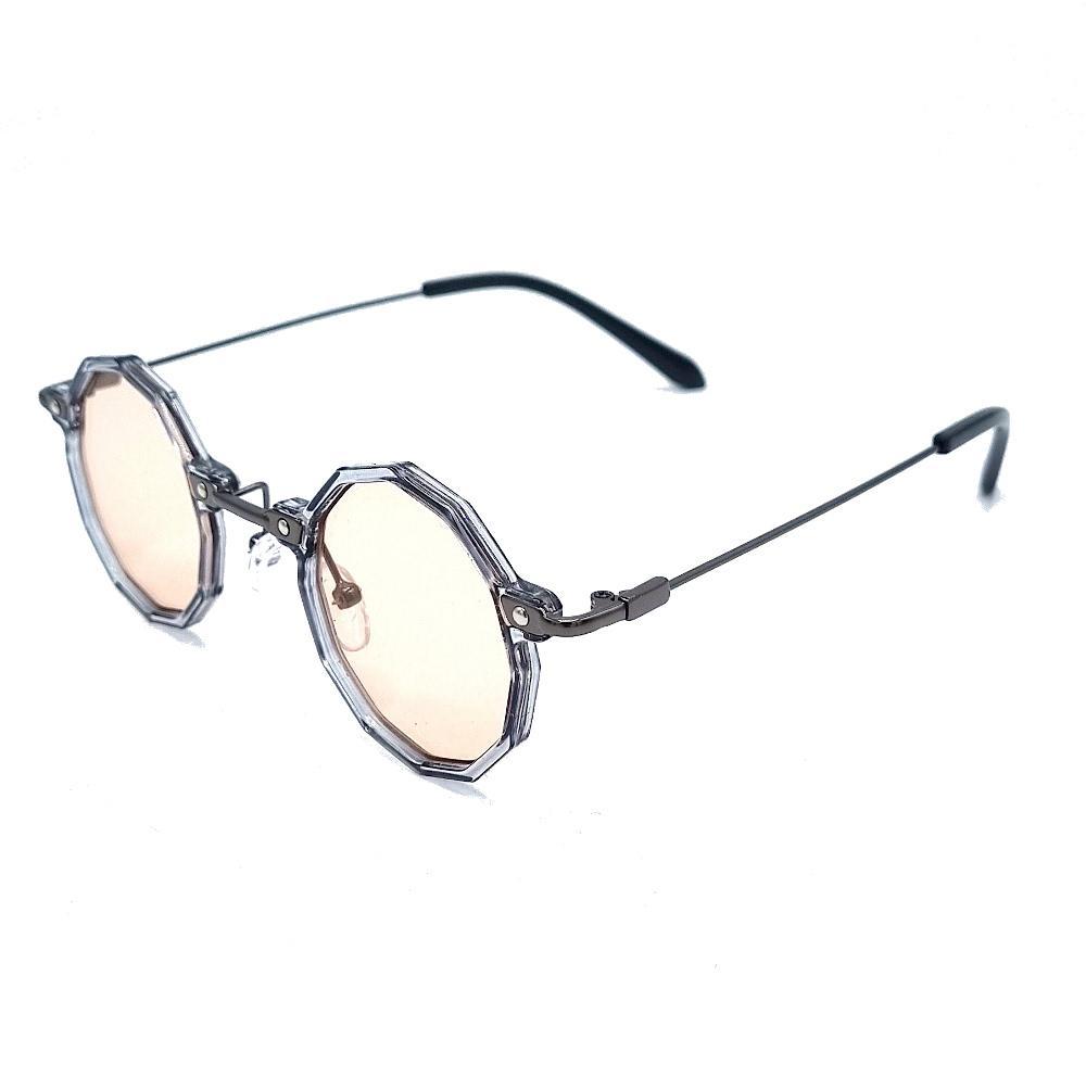 Round sunglasses - transparent frames