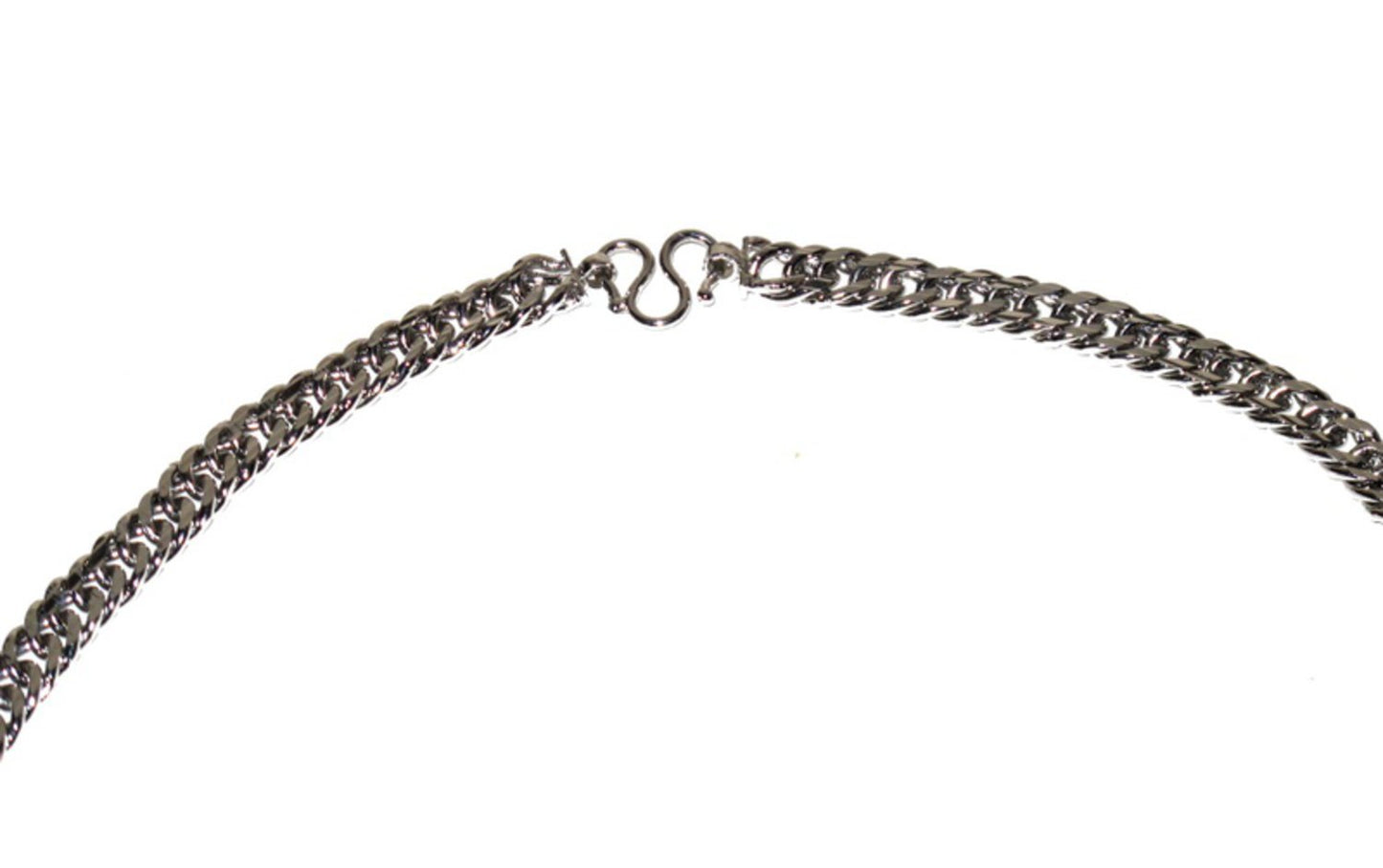 Silver colored chain necklace steel