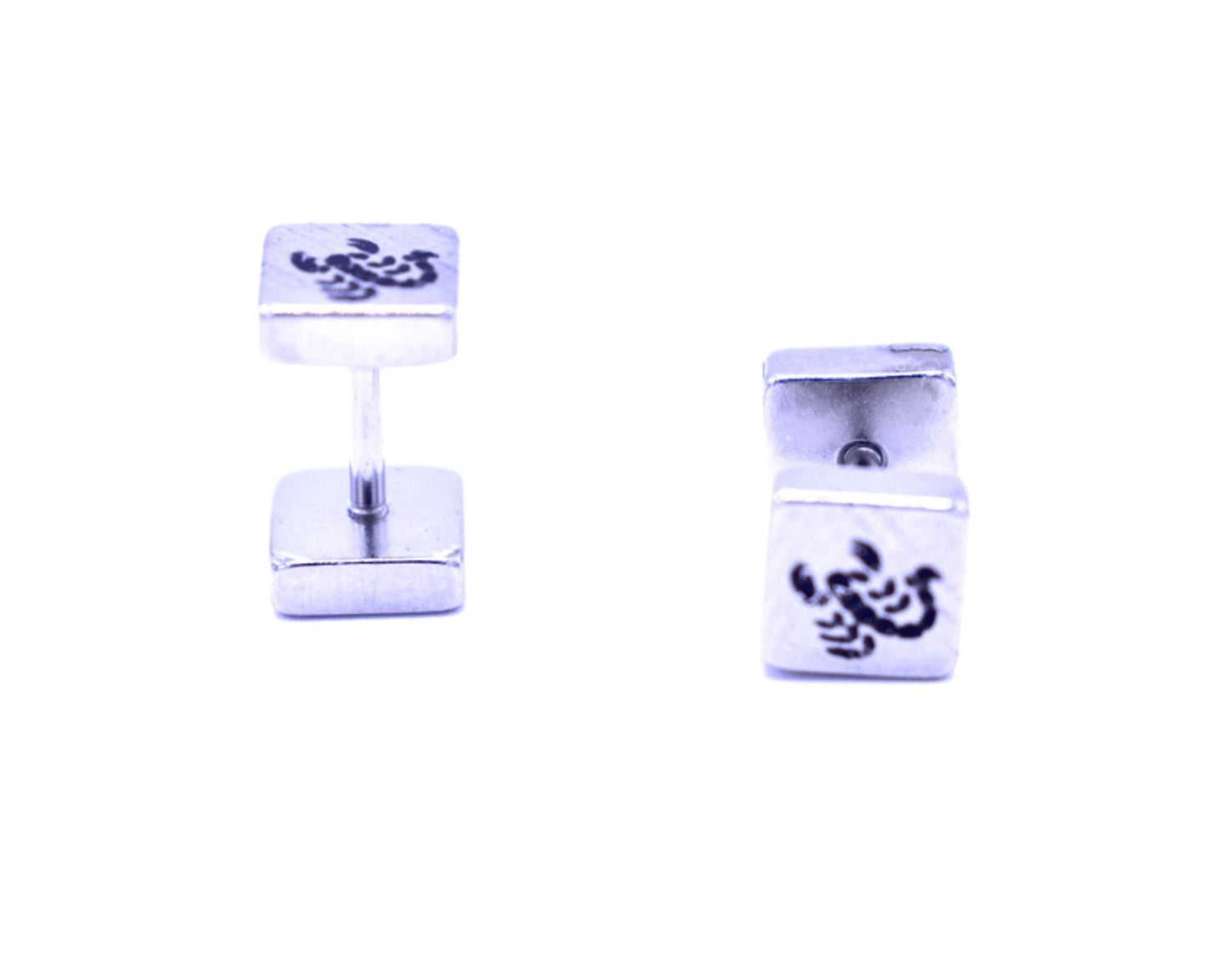 Scorpio earrings square