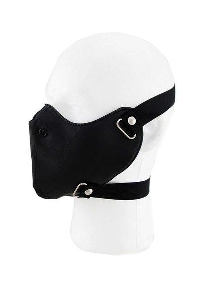 Black half mask leather