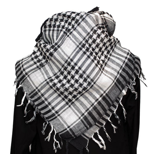 Svart och vit Keffiyeh sjal scarf - Hiprock 