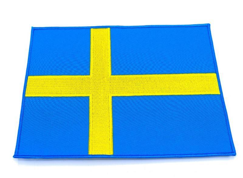 Sveriges flagga tygmärke - Stor